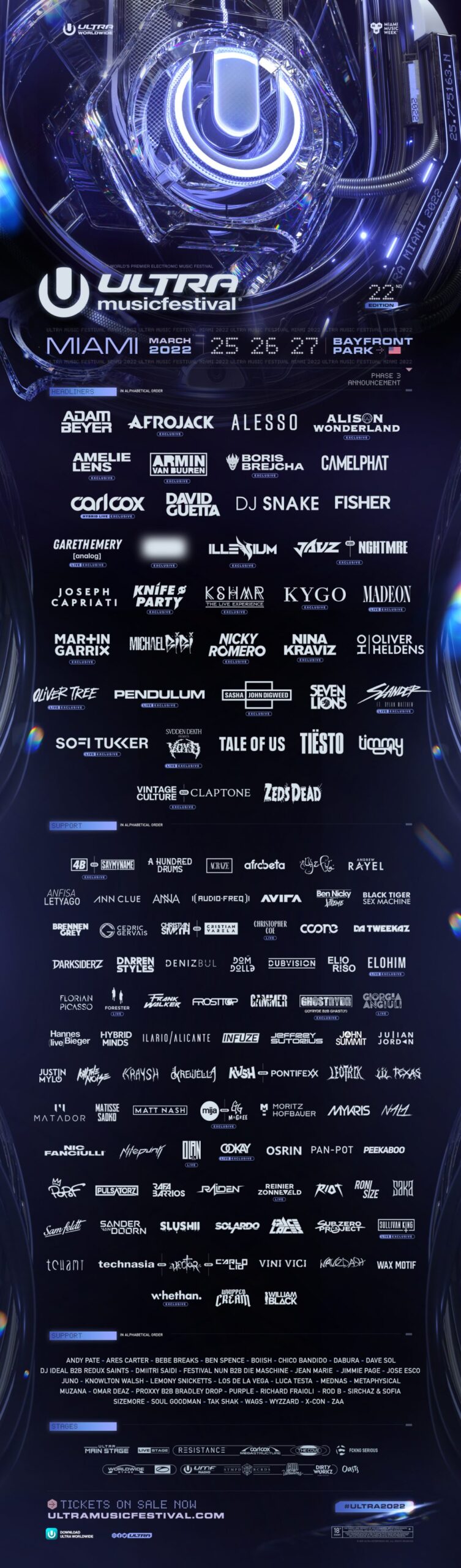 ultra music festival phase 3 lineup