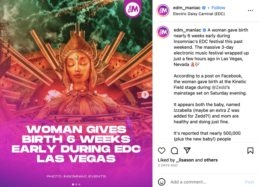 Woman Birth EDC Las Vegas