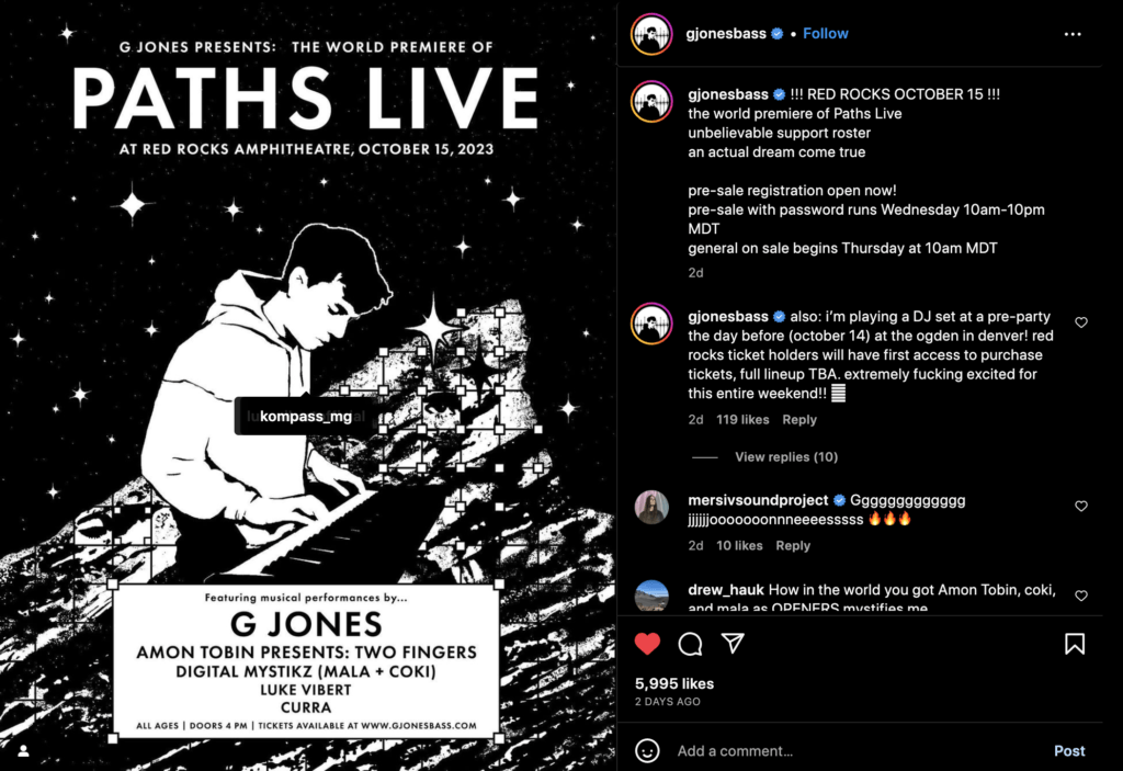 G Jones Paths Live