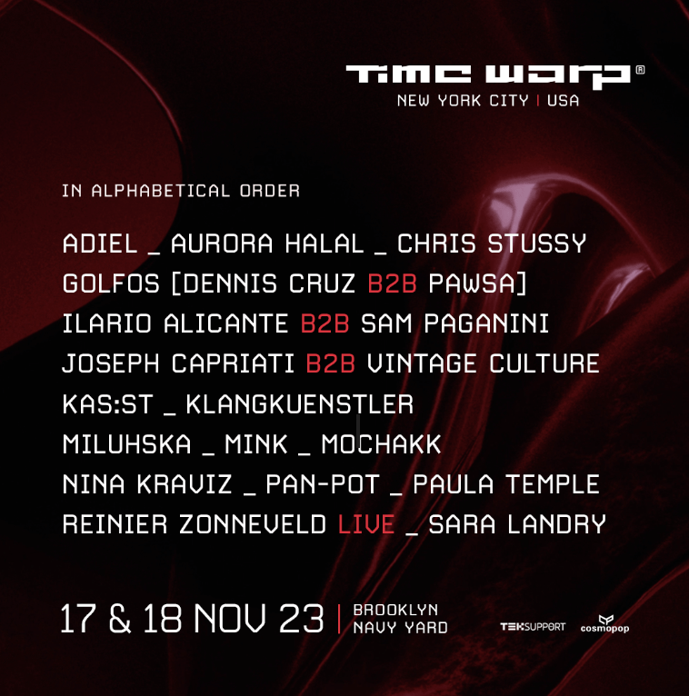 Time Warp NYC Lineup