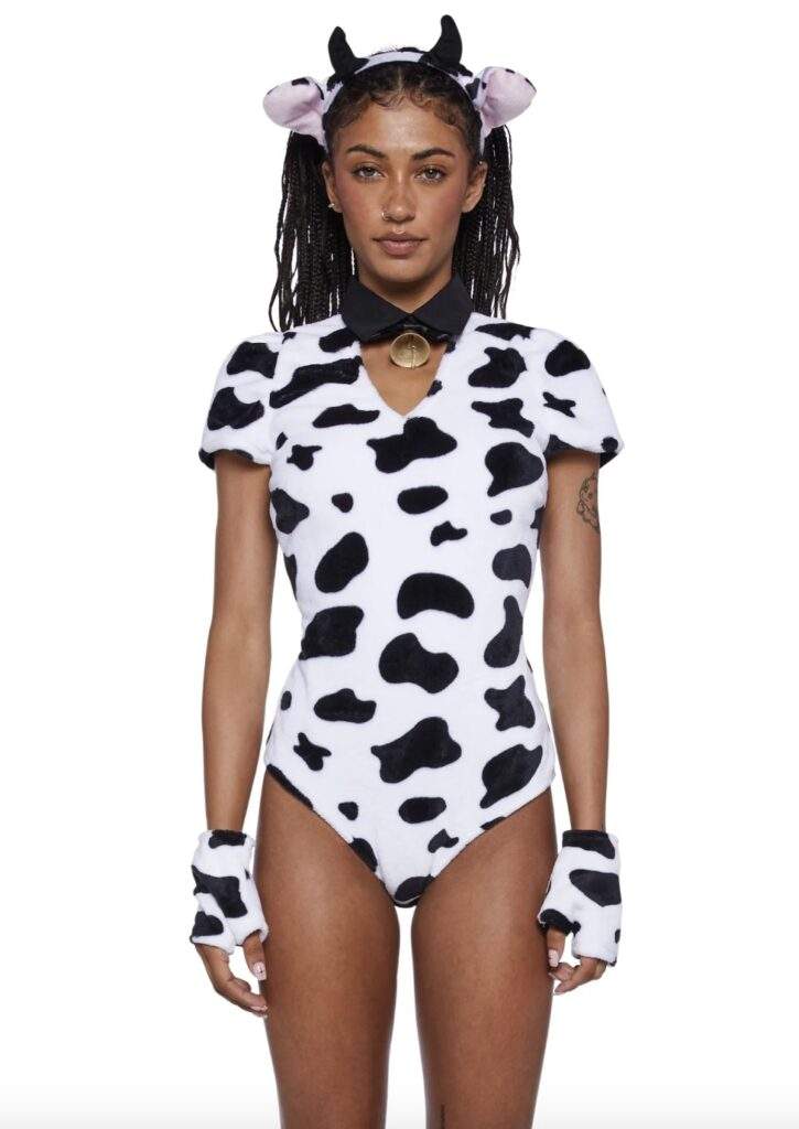 cow halloween costume for rave