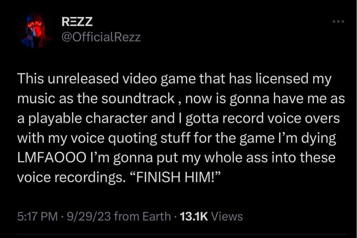 rezz video game tweet