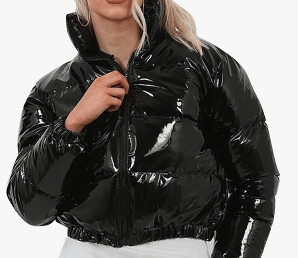 black puffer jacket for winter rave outfit