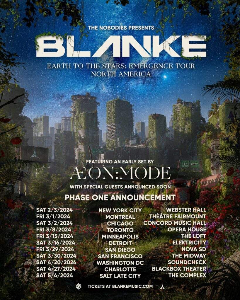 Blanke, Earth to the Stars: Emergence Tour North America
