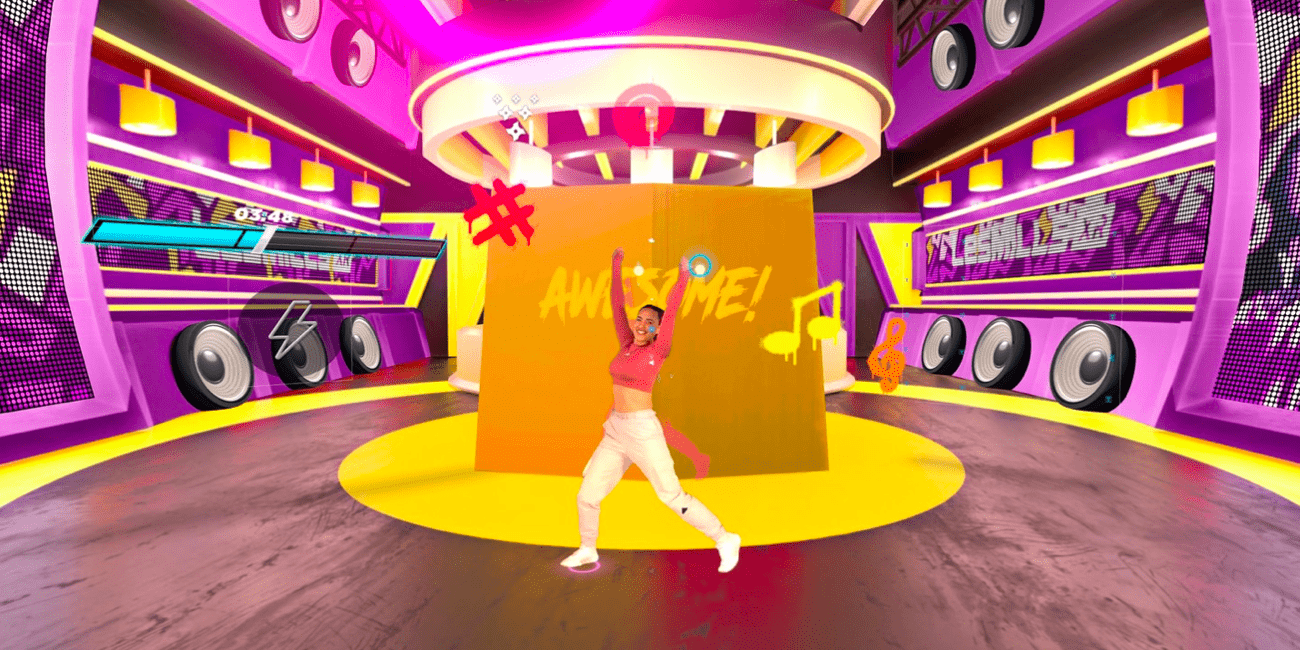 Gameplay screenshot from Les Mills XR Dance