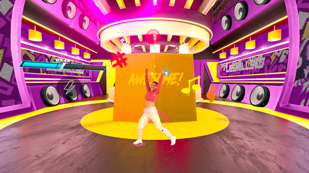 Gameplay screenshot from Les Mills XR Dance