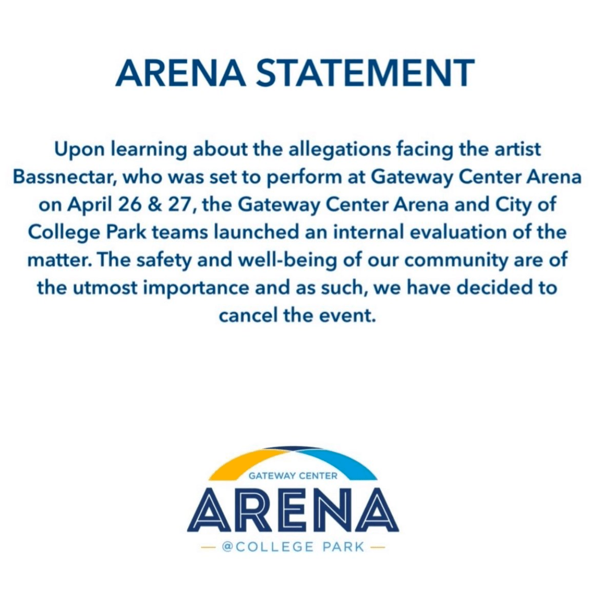 bassnectar arena statement