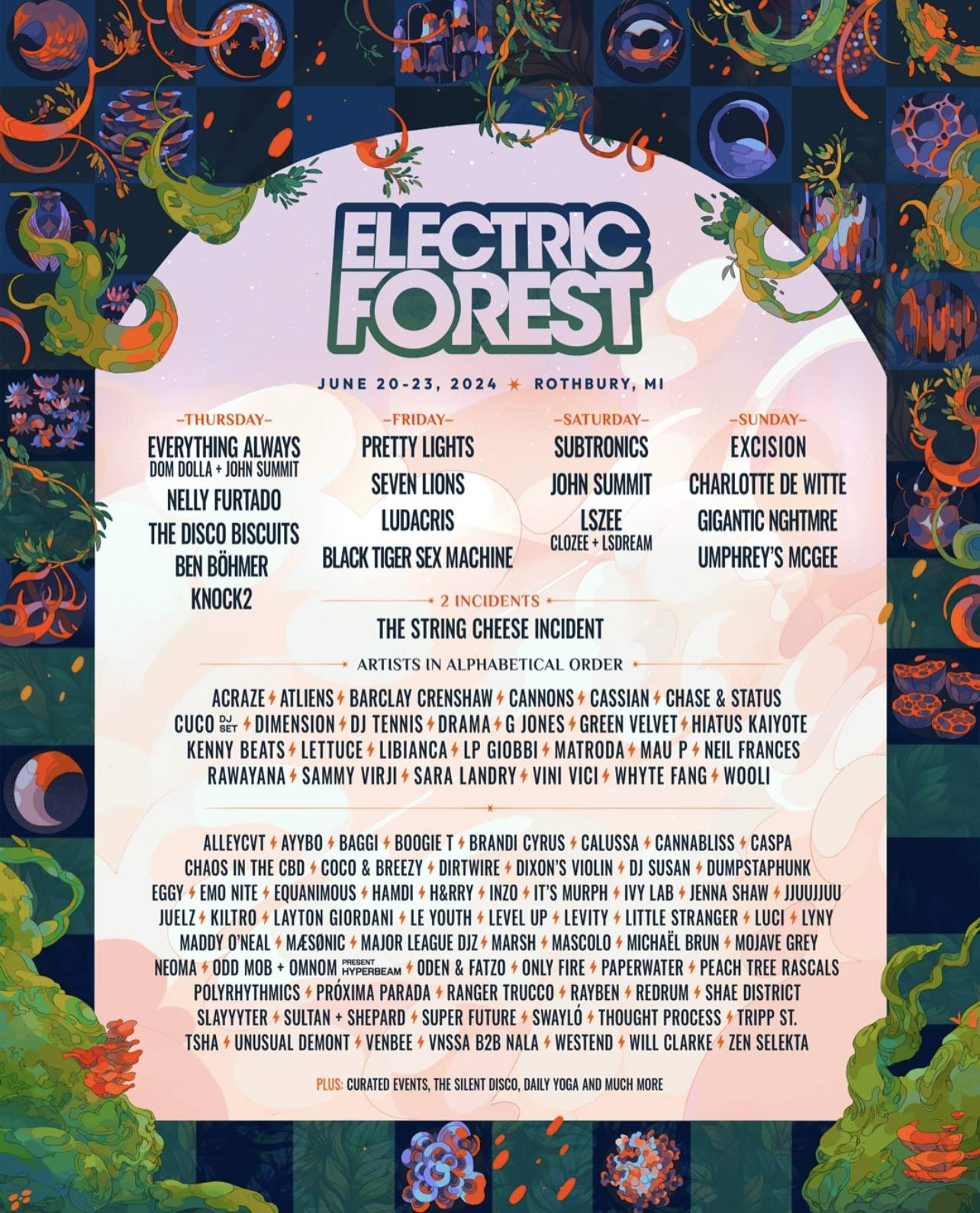 Electric Forest drops the phase 2 lineup of its 2024 installment including artists like G Jones, Seven Lions, and Sara Landry.