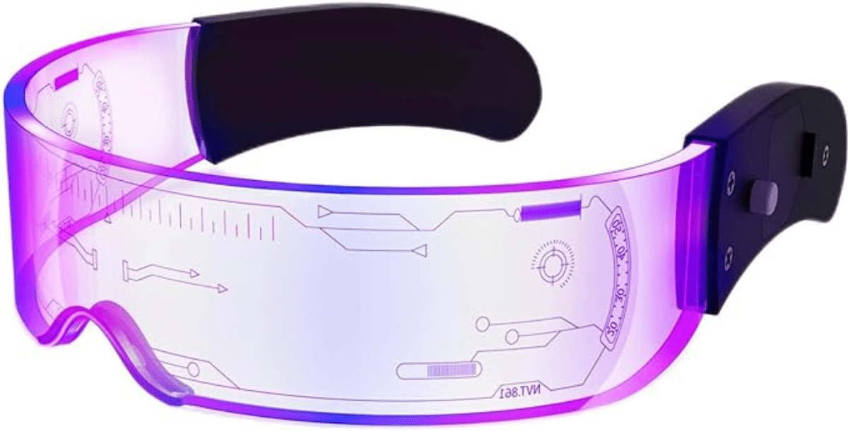 led visor glasses