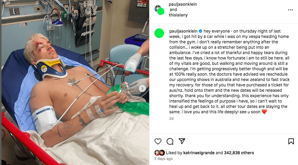 LANY Paul Klein Car Accident 