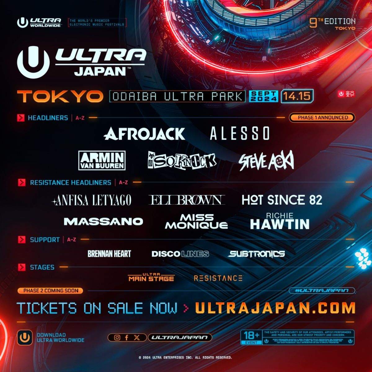 ultra japan lineup poster