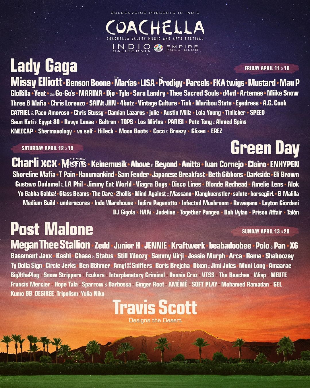 Coachella Lineup 2025